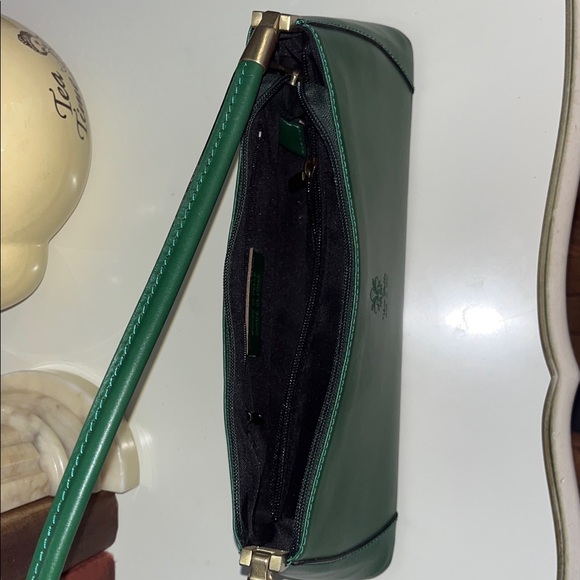 EUC | Vera Pelle Italian Green Leather Y2K Bag!! - Picture 9 of 9
